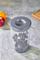 Carafe isotherme moderne en plastique écologique de 2500 ml/84 oz avec couvercle sans BPA et motif floral pour servir des boissons froides