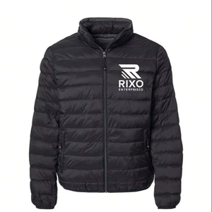 Veste d'hiver matelassée pour homme avec logo personnalisé Rixo Enterprises, séchage rapide, respirante, coupe-vent, col montant, tissu extérieur en polyester et toile - Product Image 1