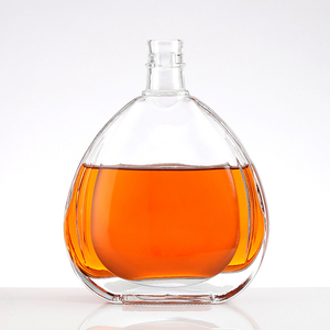 Bouteille de spiritueux en verre brillant de haute qualité en forme de drap d'eau plat de 750ml pour vodka tequila whisky - Product Image 4