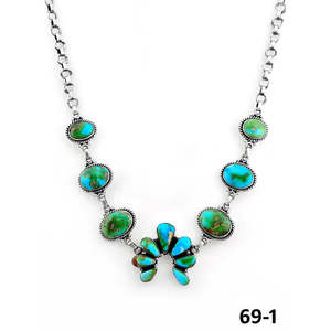 Chaînes religieuses tendance en argent sterling faites à la main, style bohème du sud-ouest Sonoran, avec motifs floraux et chiffres, ornées de turquoise et de perles, idéales pour mariages et cadeaux - Product Image 2