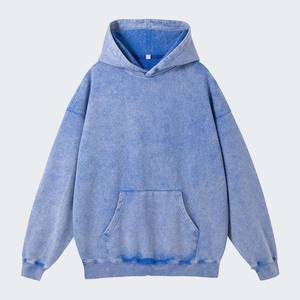 Sudaderas con capucha para hombre con lavado ácido, sudaderas de gran tamaño, ropa de calle personalizada básica, sudaderas con capucha de felpa francesa para hombre, capucha de lana de algodón para hombre - Product Image 1