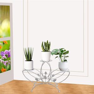 3 Tier Planter Rack Flower <b>Pot</b> Shelf in Antique Leaf Design Flower <b>Pot</b> Rack Decoration Home Garden Balcony In High Quality - Product Image 3
