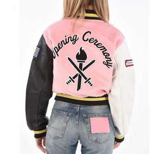 Nuevo diseño para hombres y mujeres, equipo universitario de béisbol, chaqueta Bomber transpirable de lana de algodón 100%, parches bordados de chenilla - Product Image 2