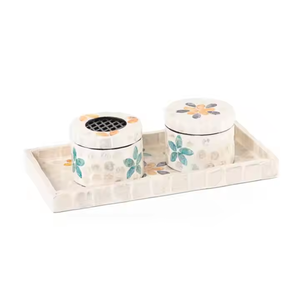 Ensemble de brûleur à encens en nacre naturelle de haute qualité, plateau exquis fait à la main, durable, écologique, diffuseur d'aromathérapie indien - Product Image 1