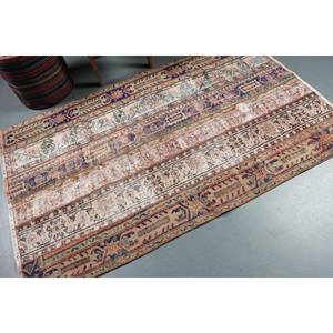 พรมลายทางสีน้ำเงินเบจคลาสสิก ทำจากขนสัตว์ เป็นมิตรกับสิ่งแวดล้อม แบบดั้งเดิม สำหรับวัยรุ่น ขนาด 4.1 x 6.6 ฟุต รูปทรงสี่เหลี่ยมผืนผ้า แบบปะติดปะต่อ เหมาะสำหรับห้องรับประทานอาหาร ทำจากยางลาเท็กซ์ สำหรับฤดูร้อน - Product Image 2