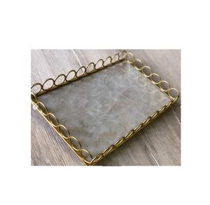 Classic Designer Round Shape Food Serving <b>Tray</b> With Handles <b>Black</b> Table Decorative Food Serving <b>Tray</b> in Good Price - Product Image 3