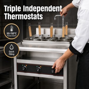 เครื่องต้มบะหมี่ไฟฟ้าแบบตั้งพื้น 6 ตะกร้า ยี่ห้อ Commercial Electric สำหรับร้านอาหาร ตัวแทนจำหน่ายและส่งออก - Product Image 4