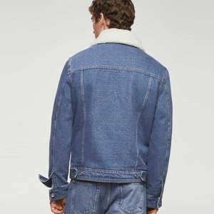 Veste en jean personnalisée pour hommes, style de rue, vêtements d'hiver en patchwork hip-hop, veste en jean avec impression et sérigraphie pour hommes - Product Image 3