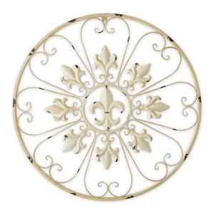 Décoration murale ronde traditionnelle en métal, idéale pour la décoration de mariage, la toile de fond d'événements et la décoration d'intérieurs historiques, en provenance d'Inde - Product Image 1