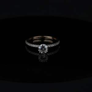 Anillo de diamante creado en laboratorio Premium 1 quilate EF Color VS1 claridad forma redonda oro rosa oro plata IGI SGL joyería certificada - Product Image 1