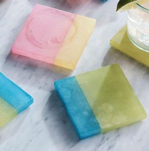 Handcraft pearl resin round <b>coaster</b> set luxury handmade drink <b>coaster</b> elegant <b>marble</b> effect resin tabletop decor stylish modern - Product Image 5