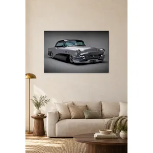 Impression sur toile de voiture américaine classique Fida Gray - Product Image 2