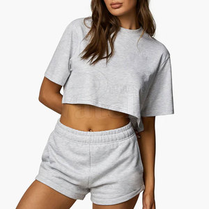 T-shirts courts élégants pour femmes, tissu doux, tenue décontractée d'été, style streetwear tendance, look mode - Product Image 2