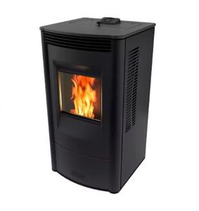 Estufa de pellets de madera automática sin humo de bajo precio, chimenea de biomasa hidroeléctrica para calefacción interior, de aluminio, de calentamiento rápido y de pie. - Product Image 4