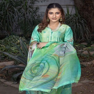 Vestidos Panjabi paquistaníes bordados en viscosa para mujer, trajes de tres piezas con diseño SAMAR Dr Haris Vol, ropa India pakistaní - Product Image 4