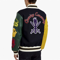 Nouveautés Veste universitaire d'hiver pour hommes Logo personnalisé Patch en laine Broderie en chenille Streetwear Baseball Letterman Patchwork