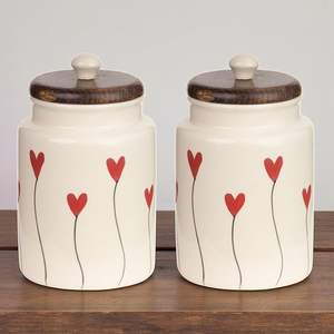 Tarro de cerámica con sello de silicona para mantener la frescura y la durabilidad. Tarro de cerámica colorido para decoración y almacenamiento en el estante de la cocina. - Product Image 1