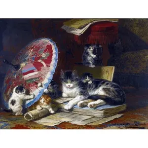 Chatons au jeu Accent cuisine salle de bain murale 8x6 peintures murales pour dosseret - Product Image 1