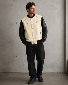 Chaqueta Bomber de Cuero Vacuno Genuino para Hombre, Chaqueta de Cuero Streetwear con Logotipo Personalizado, Proveedor de Fábrica OEM - Product Image 4