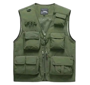 Veste de pêche à la mouche et de photographie en plein air pour hommes, en nylon, avec doublure en maille, vente en gros - Product Image 4