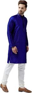 Nouvel arrivage de costumes brodés pour hommes Kameez Kurta Shalwar Party Wear Kurta Ensembles à bas prix Costume arabe de marque couleur bleue salwar kamiz - Product Image 4