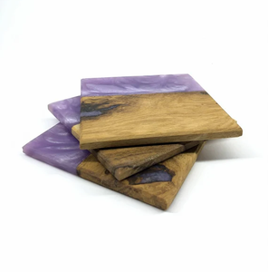 ที่รองแก้วไม้ทำจากไม้ทำมือถาดรองแก้วกาแฟและชาทำจากไม้ - Product Image 4