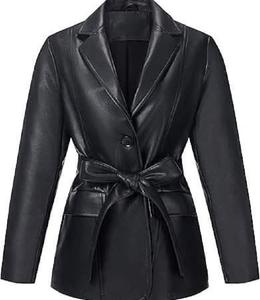 Nuevo abrigo de cuero de alta calidad para mujer, chaqueta de cuero de oveja genuina para mujer, producto de invierno con chaqueta de cuero de piel de oveja genuina - Product Image 1