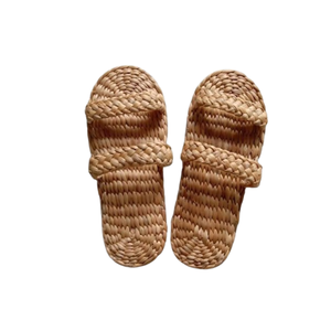 Chaussons en jacinthe d'eau brune personnalisés, tendance mode, légers, livraison rapide, artisanat naturel fait main, Vietnam - Product Image 2