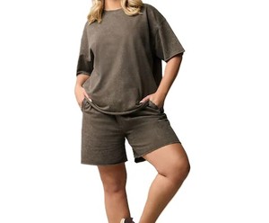 Camiseta informal de manga corta lavada con ácido de gran tamaño con ajuste holgado para mujer de mejor diseño personalizable al por mayor - Product Image 6