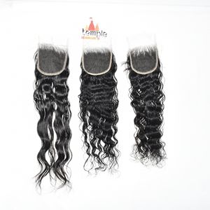 Extensiones de Cabello Humano Natural Vietnamita 100% Virgen, Ondulado Profundo, Cierre 4x4 HD, Sin Procesar, Color Negro Natural para Mujeres - Product Image 1