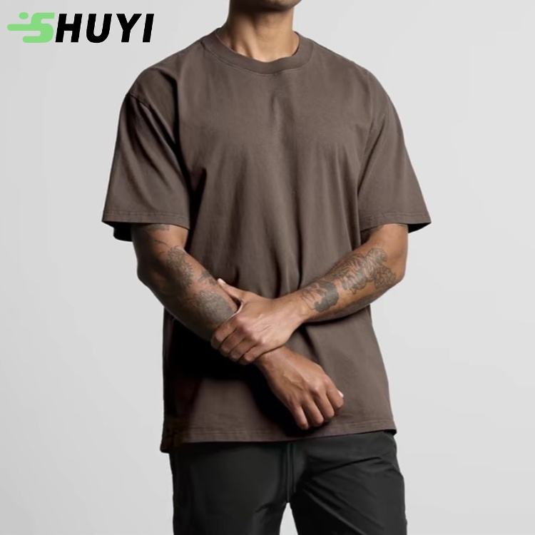 Us High Quality Cotton Large Tall Unisex Graphic T-shirts Custom Logo Printed Men's Odm Plus Size Loose Casual Knitted Solid