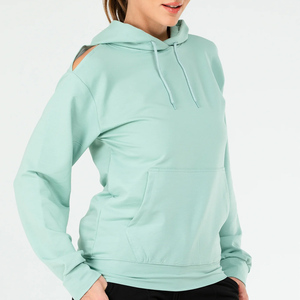 Sudaderas con capucha desgastadas al por mayor, cremallera corta personalizada, sudadera con capucha negra recortada de gran tamaño y pantalones de chándal, conjunto de pantalones cortos, fabricante de mujeres - Product Image 5