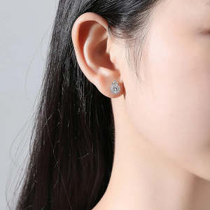 NOVAMART <b>Fine</b> 1 Carat Crown Moissanite Stud <b>Earrings</b> Wholesale Export - Product Image 5