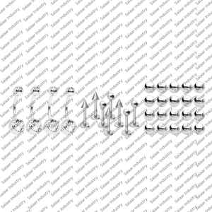 Meilleures ventes : Kit d'outils de piercing corporel en acier inoxydable, comprenant des pinces à piercing longues personnalisées, pour bijoux de nombril, langue, ongles et lèvres - Product Image 2