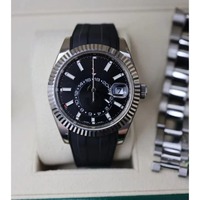 Vente en gros de boîtiers de montres en cristal de saphir de qualité supérieure, dotés du mouvement 3132, montres mécaniques automatiques multi-fuseaux horaires