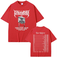 T-shirt Rock Band Falling in Reverse World Tour 2025 – Collection Été Homme Femme Décontracté Oversize Streetwear Coton Vintage