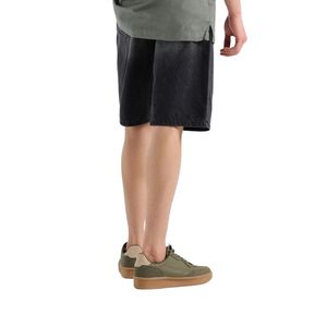 Noir lavé taille haute hommes décontracté coton été Streetwear coupe droite élégant confortable Denim Shorts - Product Image 2