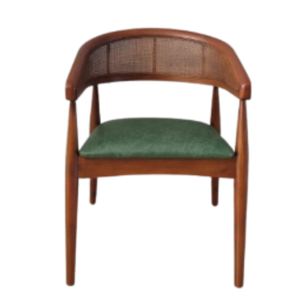 Fauteuil à bascule écologique le plus vendu pour salon, avec accents en rotin et bois massif, siège en mousse, design moderne pour maison, villa, hôtel - Product Image 1