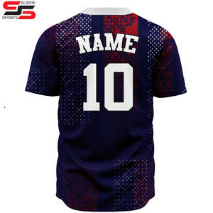 Camisetas Deportivas al por Mayor con Botones Especiales, Personalizadas con el Nombre del Equipo y el Logotipo, Unisex, Camiseta de Béisbol Cosida Personalizada - Product Image 6