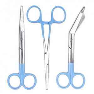 Tijeras quirúrgicas Kelly con mango impreso colorido, tijeras de vendaje, fórceps de operación médica para enfermeras y botiquines de primeros auxilios - Product Image 1