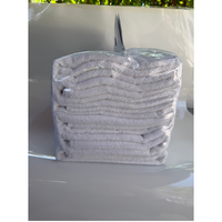 Sac multipack personnalisé en PVC à soufflets sur 3 côtés avec bouton-pression, pochette transparente en plastique pour ensembles textiles 4/6 pièces, poignée découpée en forme de carte