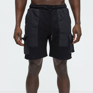 Ropa de Fitness de etiqueta privada de alta calidad, pantalones cortos de gimnasio de secado rápido con toalla, bolsillos de carga, decoración, pantalones cortos de chándal para hombres - Product Image 1