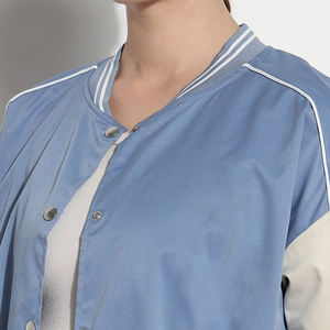 แจ็กเก็ตเบสบอลผ้าซาตินปักลายสำหรับผู้หญิงเสื้อแจ็กเก็ตบอมเบอร์สไตล์ฮิปฮอปผ้าคอตตอนสำหรับใส่ในฤดูใบไม้ผลิ - Product Image 3