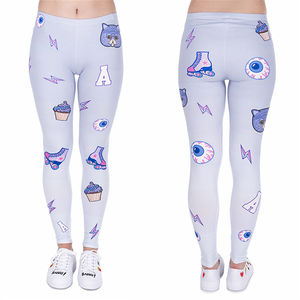 Wholesale 2025 Women's Hot Selling High Waist Yoga Tights Custom Print Super Soft 92% Polyester 8% Spandex <b>Leggings</b> for Summer - Product Image 3