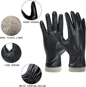 Gants de sécurité en cuir pour hommes avec doublure chaude respirants et résistants à la déchirure personnalisables pour le temps froid - Product Image 2