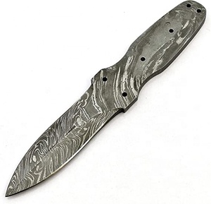 Lame vierge forgée à la main personnalisée en acier damas fait à la main de qualité supérieure couteau à lame vierge pleine soie avec couvercle - Product Image 5