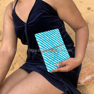 ใหม่จริงทําด้วยมือปกแข็งผ้าปลอดภัยปิดเธรดวารสารBoho VintageปกสีสันUnlinedแผ่นรีไซเคิลไดอารี่ - Product Image 4