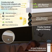 Stores romains électriques à double cellule alvéolée, rechargeables par USB, intégrés, sans perçage, étanches, anti-UV, ignifuges, pour hôtels