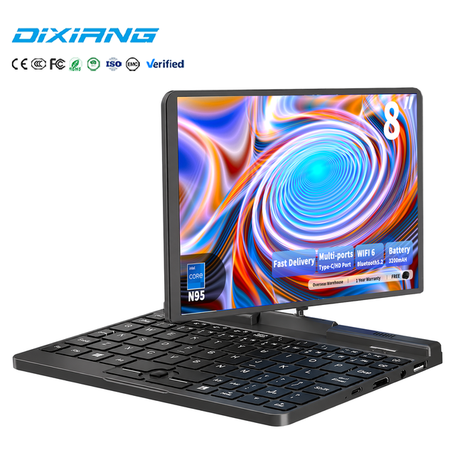 Business 8 Inch Mini Laptop 10 Point Capacitive Touch Screen Intel N95 Processor 12GB DDR5 RAM Portable Notebook