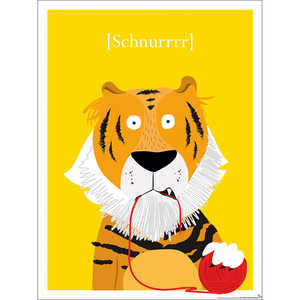 Póster de Diseño Moderno para Habitación Infantil, Ilustración de Tigre Grande - Product Image 1